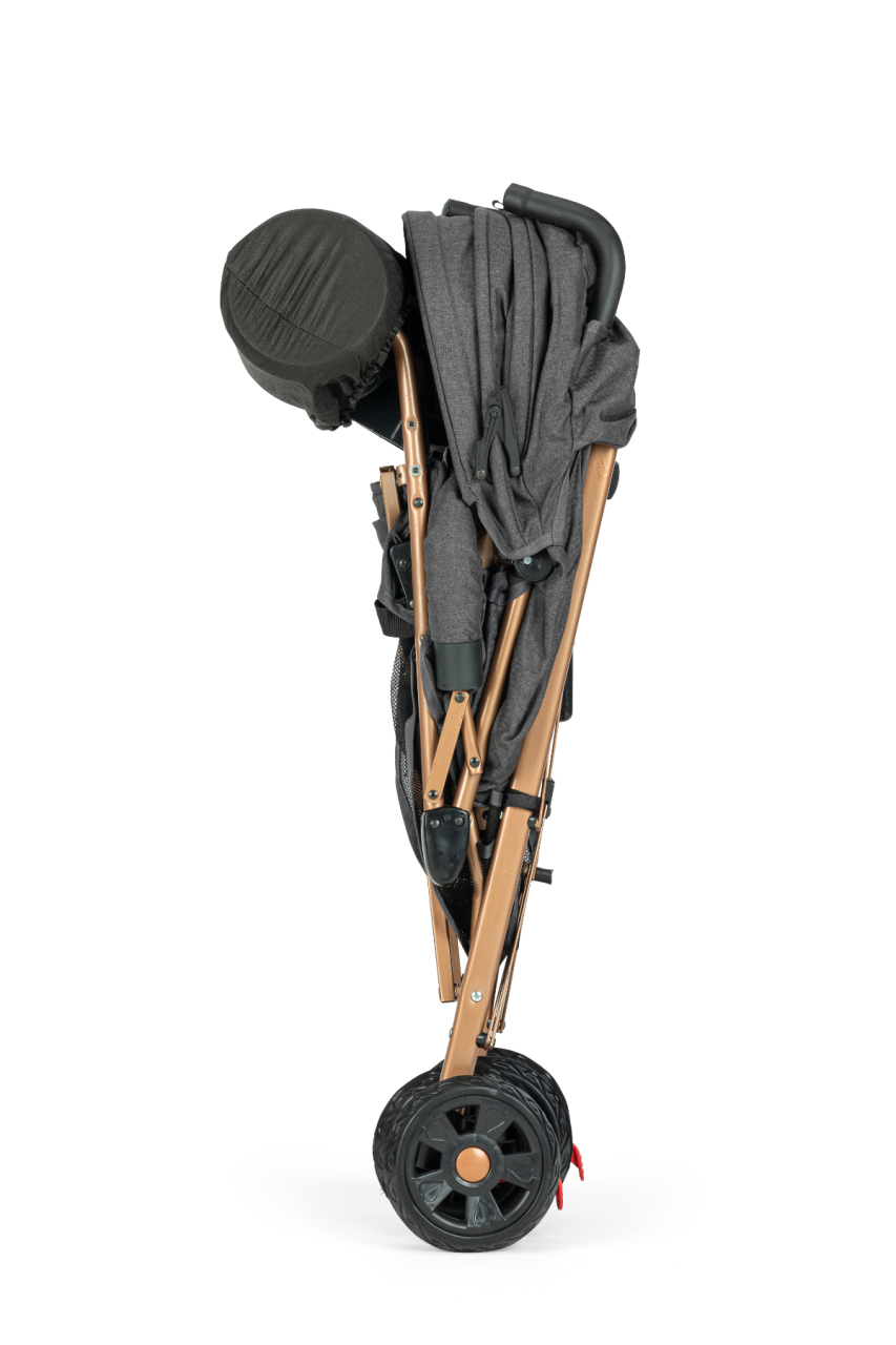 عربة أطفال Moje Strong Cane باللون الذهبي والبني - 2