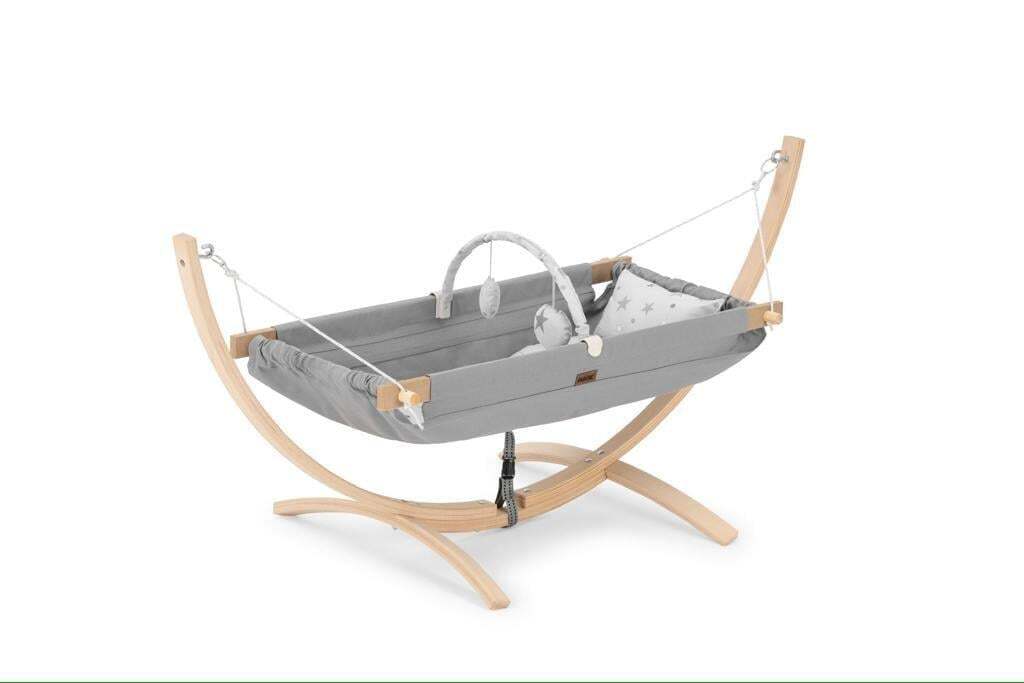 أرجوحة قمر خشبية من موجي باللون الرمادي - 1