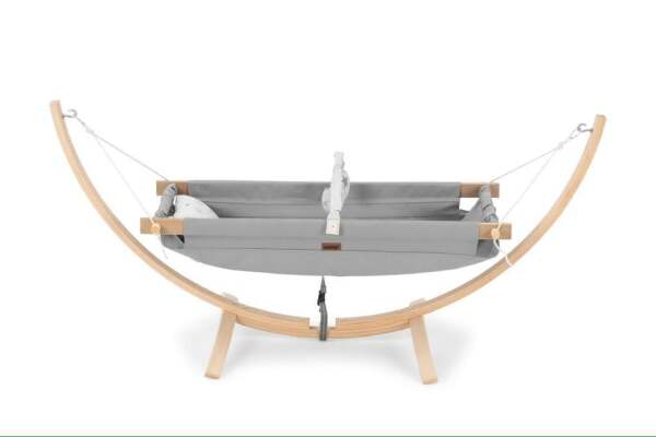 أرجوحة قمر خشبية من موجي باللون الرمادي - 2