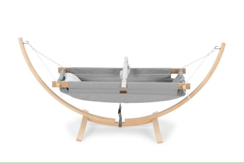 أرجوحة قمر خشبية من موجي باللون الرمادي - 2