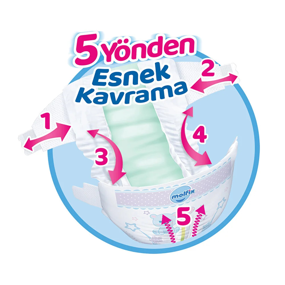 حفاضات مولفيكس للأطفال - عبوة ألترا ديل - 4 مقاسات - 7-14 كجم - 100 قطعة - 2