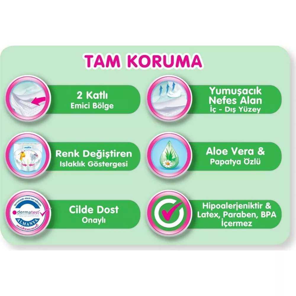 Molfix Bebek Bezi Ultra Fırsat Paketi 6 Beden 15+ Kg 62 Adet - 6