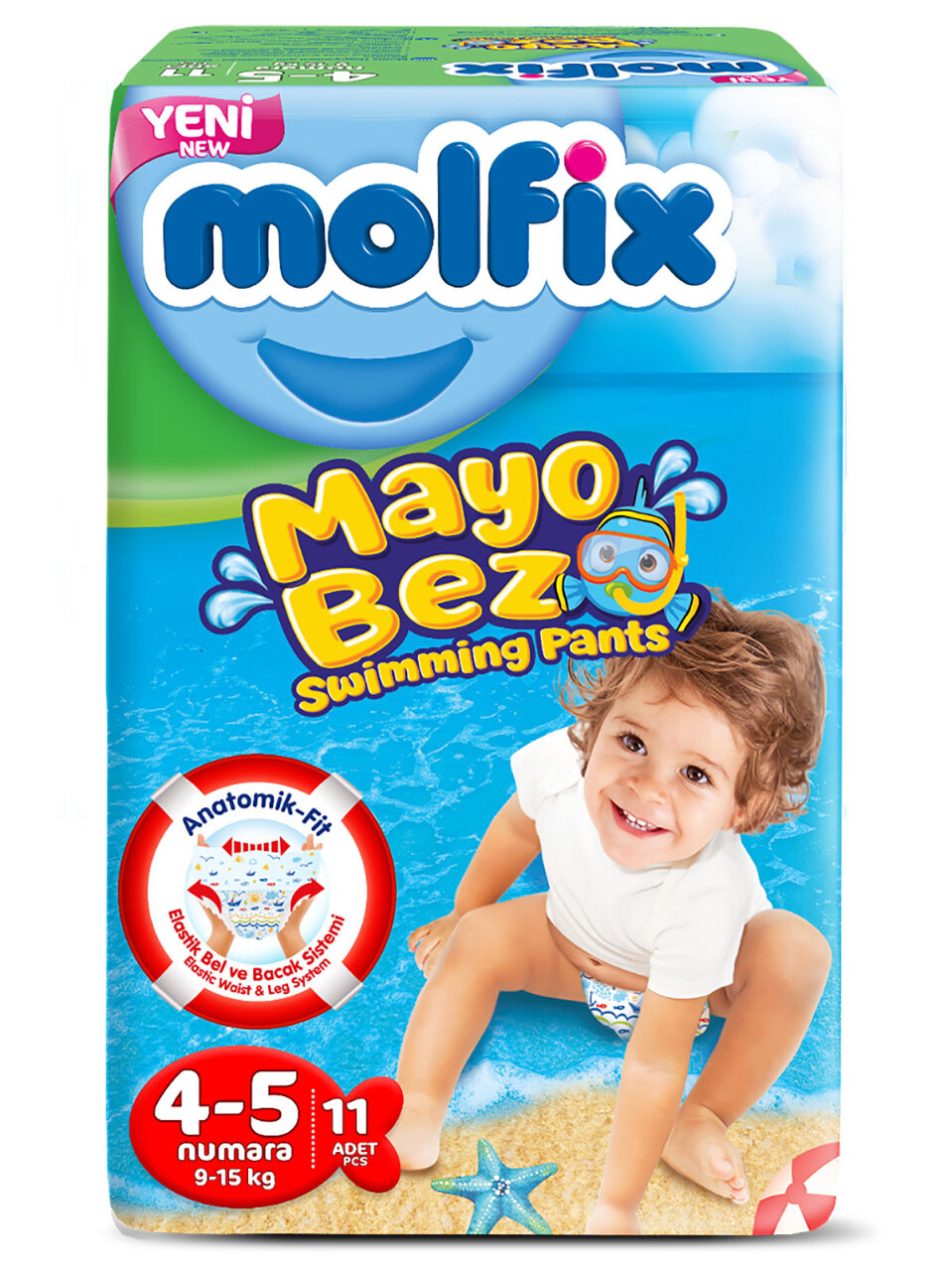 Molfix Mayo Bez 4-5 Beden 9-15 Kg 11 Adet - 1