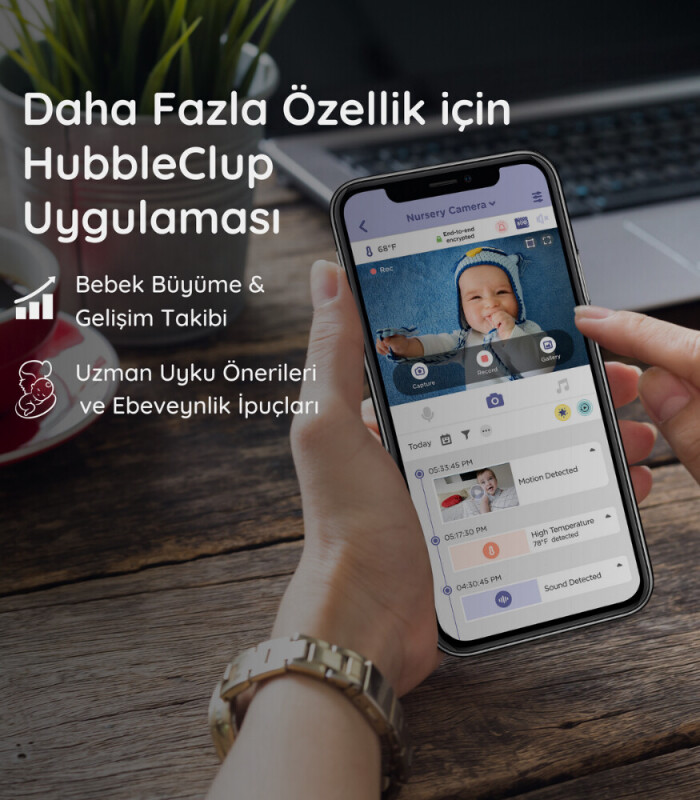 Motorola Hubble HBL12 Nursery Pal Cloud Dijital Bebek Kamerası - 7