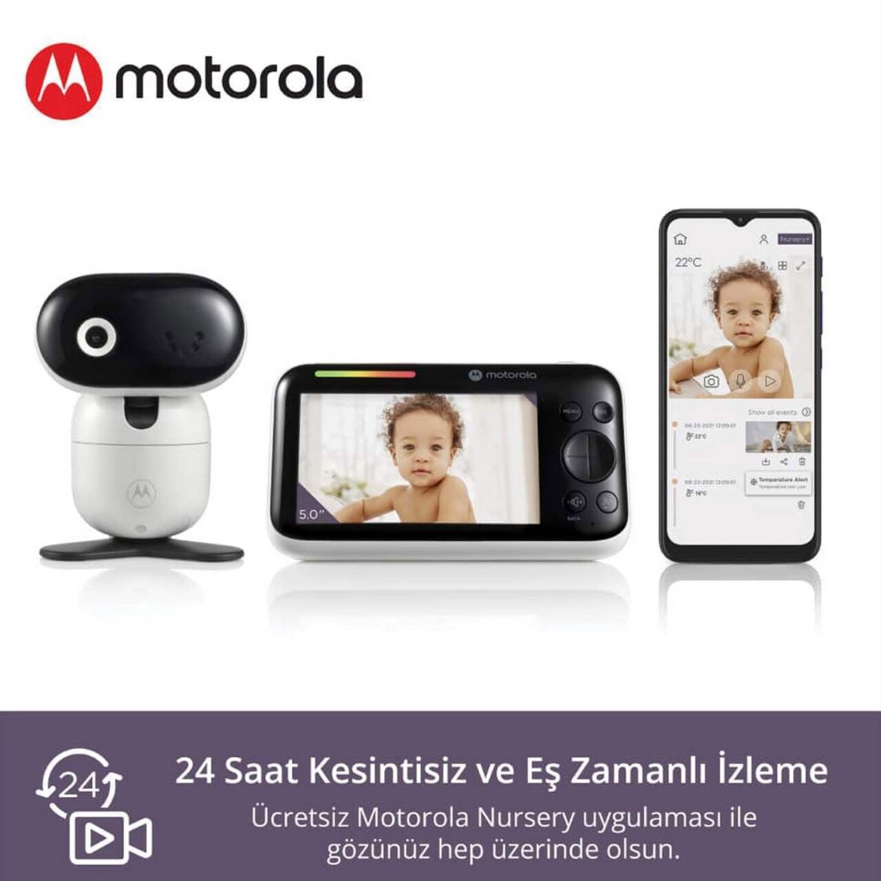 Motorola PIP1510 FHD Wifi Connect 5 İnç Dijital Bebek Kamerası - 7