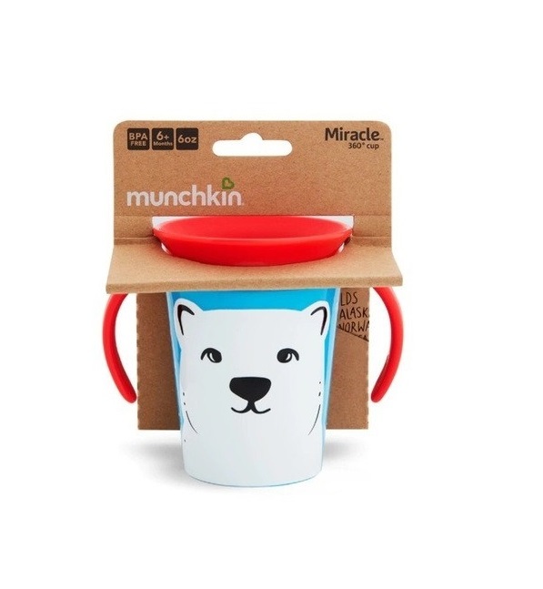 Munchkin Mucize 360° Alıştırma Bardağı 6 Ay+ 177 ml Kutup Ayısı - 5