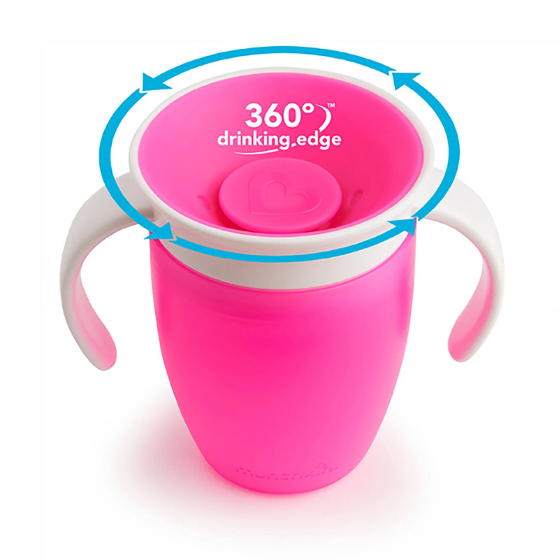 Munchkin Mucize 360° Alıştırma Bardağı 6 Ay+ 207 ml Pembe - 3
