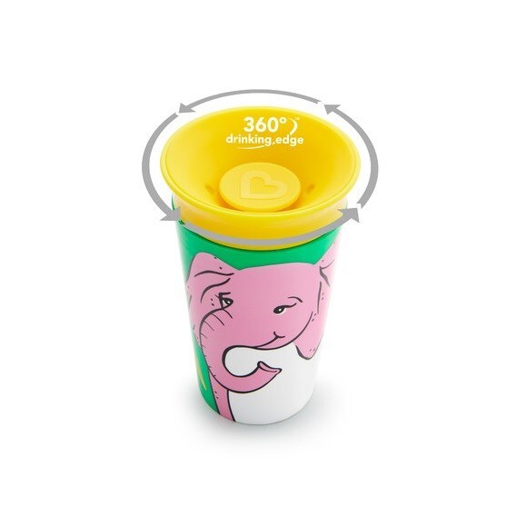 Munchkin Mucize 360° Wildlove Alıştırma Bardağı 12 Ay+ 266 ml Fil - 3