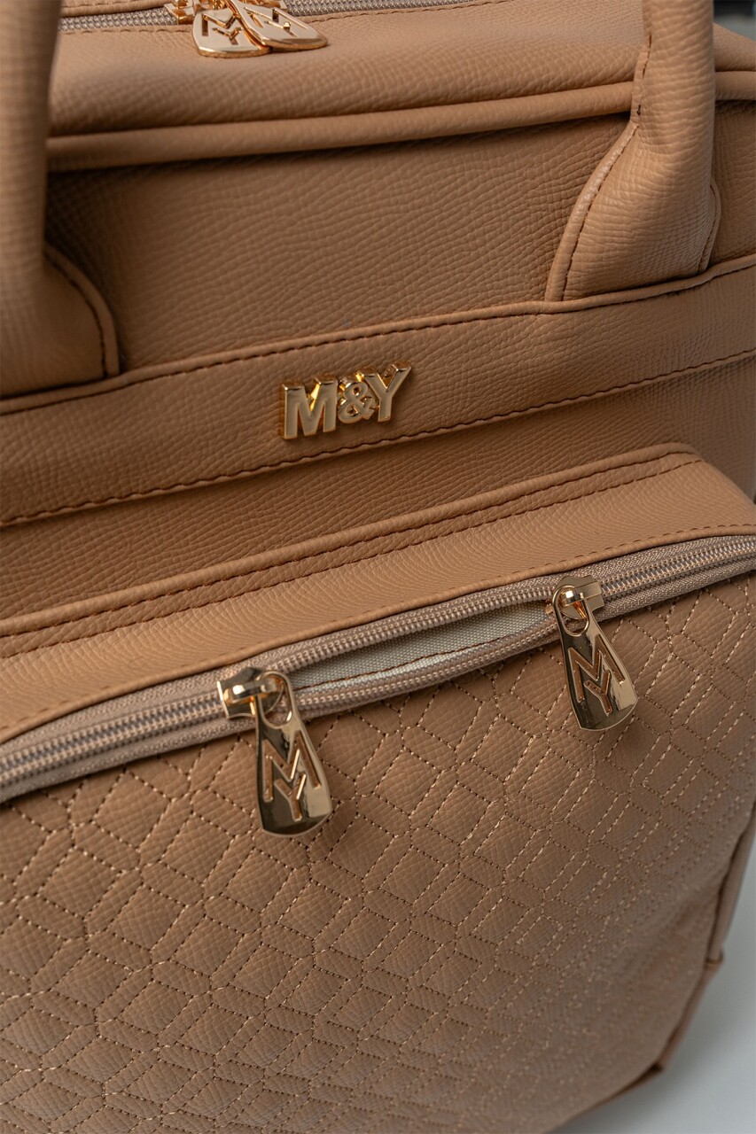 حقيبة ظهر M&Y Mia للعناية بالأم والطفل 7350 بلون بني - 2