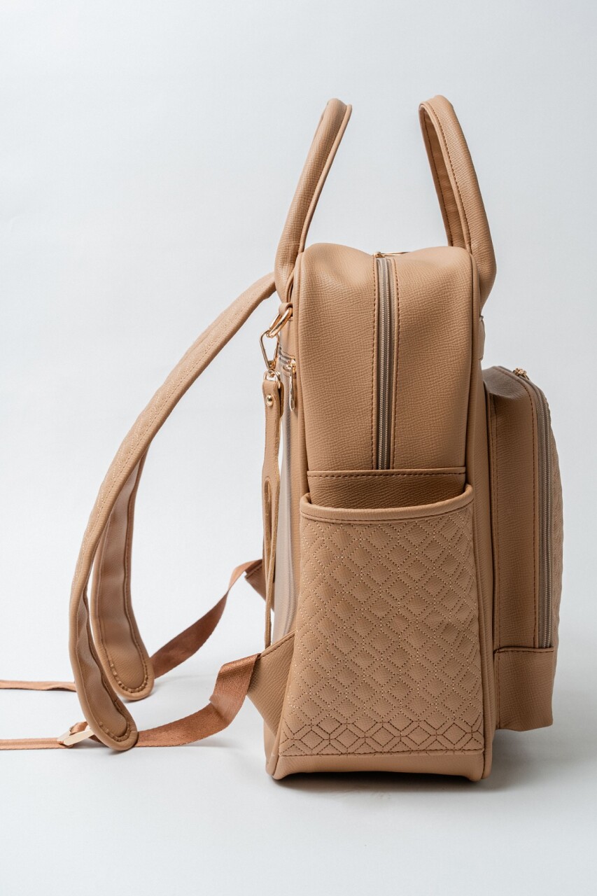 حقيبة ظهر M&Y Mia للعناية بالأم والطفل 7350 بلون بني - 3