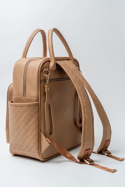 حقيبة ظهر M&Y Mia للعناية بالأم والطفل 7350 بلون بني - 4