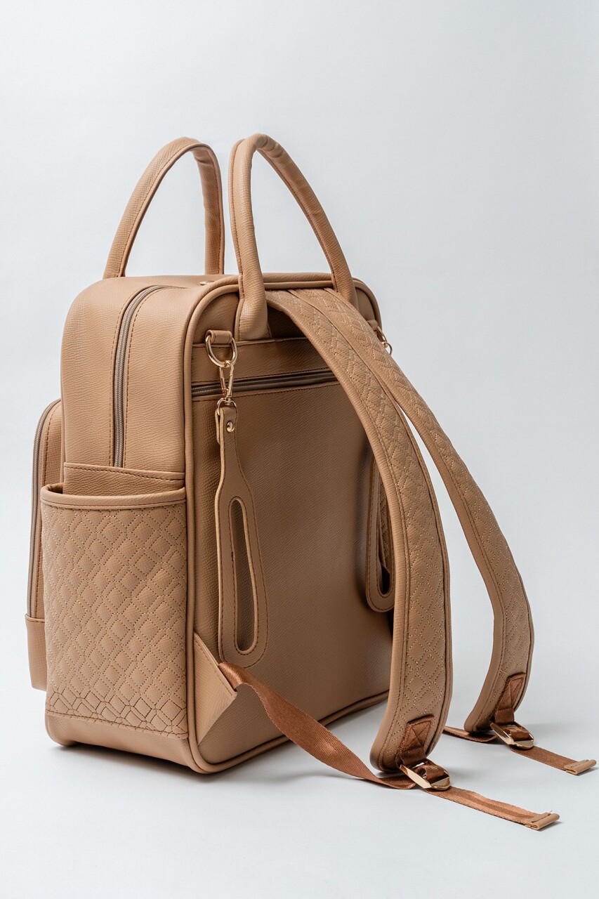 حقيبة ظهر M&Y Mia للعناية بالأم والطفل 7350 بلون بني - 4