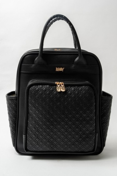 حقيبة ظهر M&Y Mia للعناية بالأم والطفل 7350 باللون الأسود - 1
