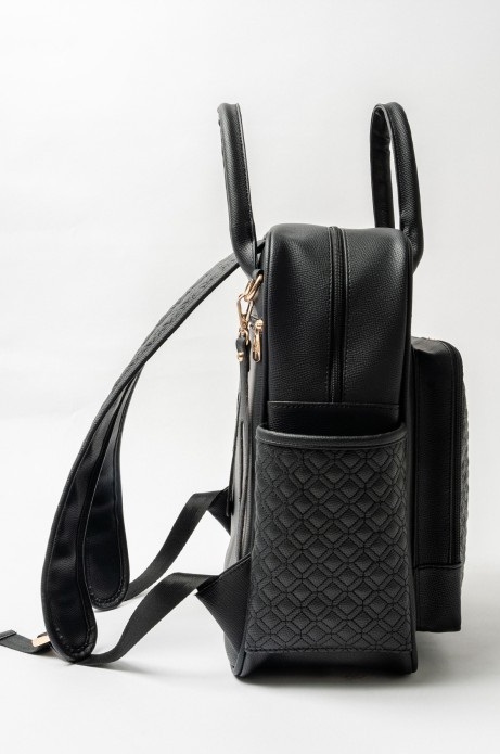 حقيبة ظهر M&Y Mia للعناية بالأم والطفل 7350 باللون الأسود - 3