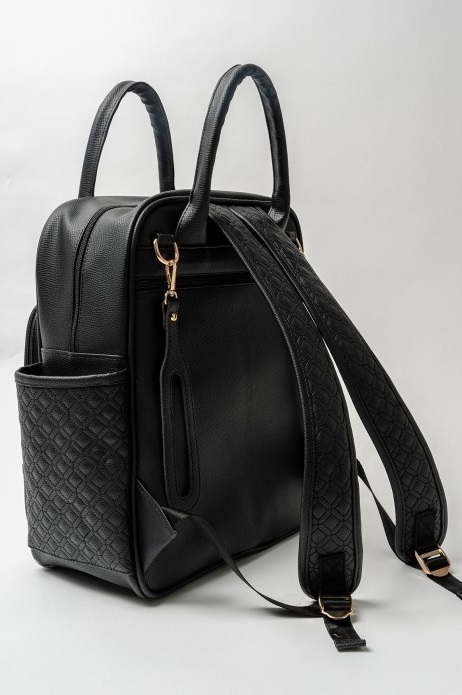 حقيبة ظهر M&Y Mia للعناية بالأم والطفل 7350 باللون الأسود - 4