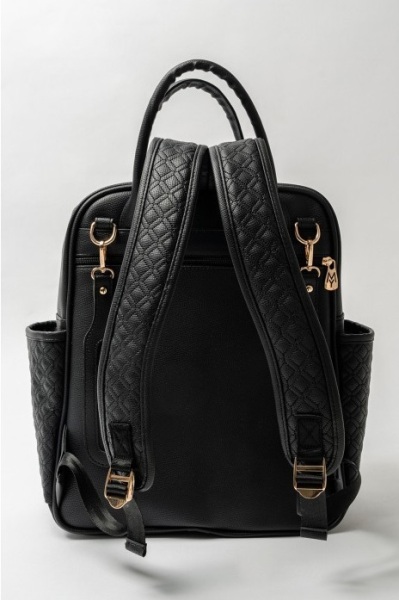 حقيبة ظهر M&Y Mia للعناية بالأم والطفل 7350 باللون الأسود - 5