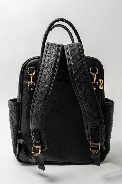 حقيبة ظهر M&Y Mia للعناية بالأم والطفل 7350 باللون الأسود - 5