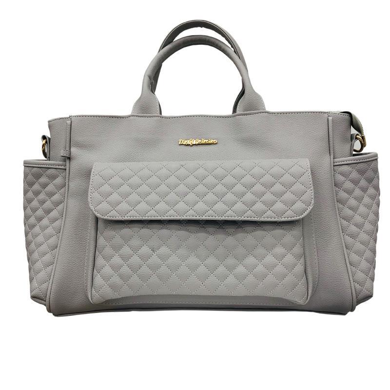 حقيبة أثينا الجلدية للعناية بالأم والطفل من إم آند واي 7110 باللون الرمادي - 1