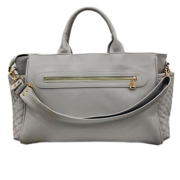 حقيبة أثينا الجلدية للعناية بالأم والطفل من إم آند واي 7110 باللون الرمادي - 2