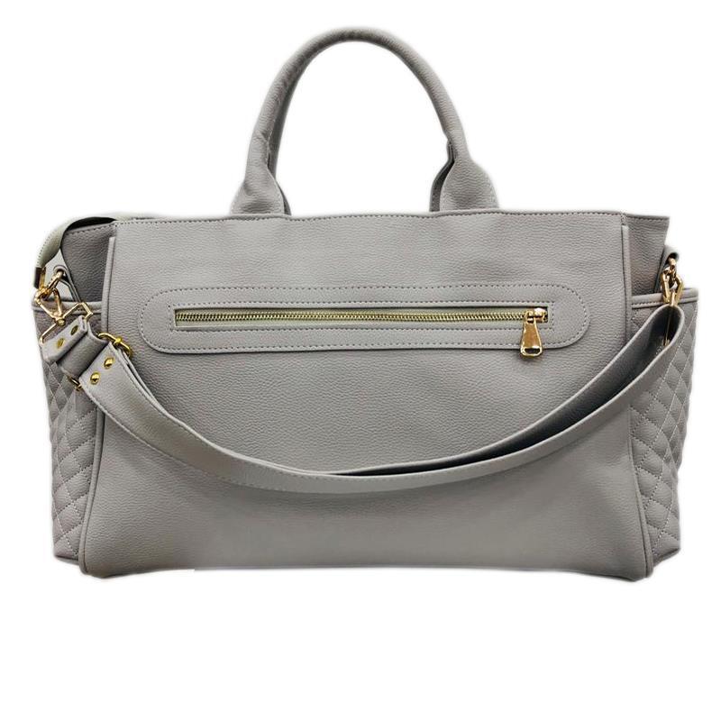 حقيبة أثينا الجلدية للعناية بالأم والطفل من إم آند واي 7110 باللون الرمادي - 2