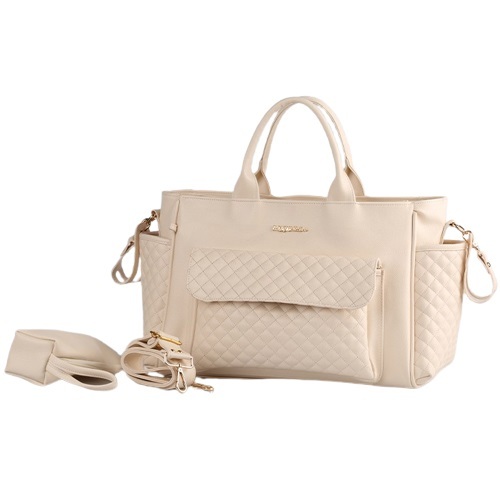 حقيبة أثينا الجلدية للعناية بالأم والطفل من إم آند واي 7110 كريمي - M&Y