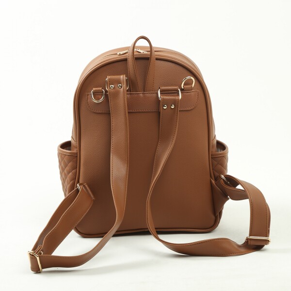 حقيبة ظهر M&Y Dust Leather للعناية بالأم والطفل 7130 بلون بني - 2