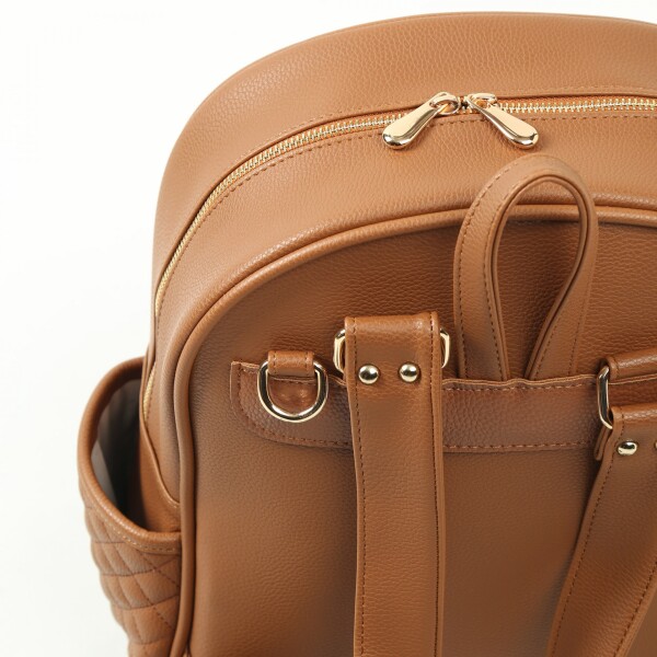 حقيبة ظهر M&Y Dust Leather للعناية بالأم والطفل 7130 بلون بني - 3