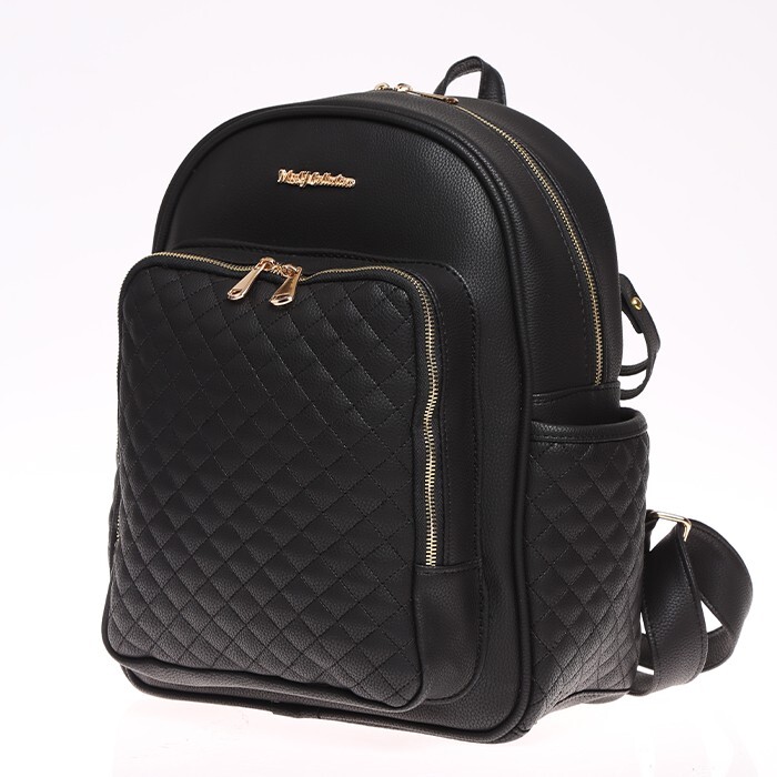 حقيبة ظهر M&Y Dust Leather للعناية بالأم والطفل 7130 سوداء - 1