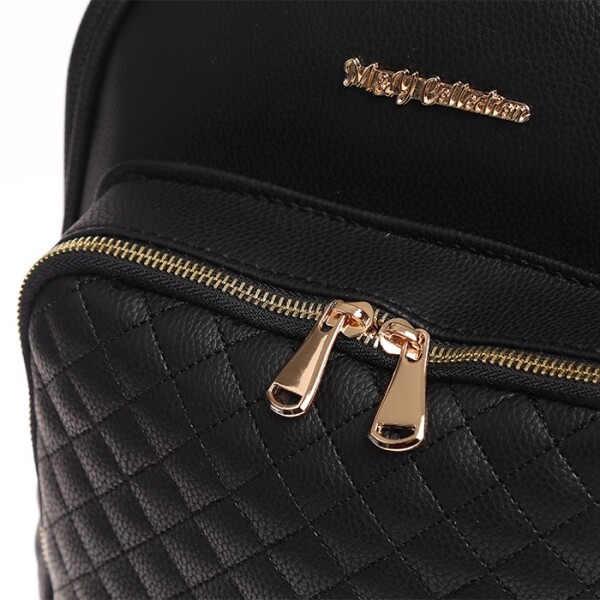 حقيبة ظهر M&Y Dust Leather للعناية بالأم والطفل 7130 سوداء - 3