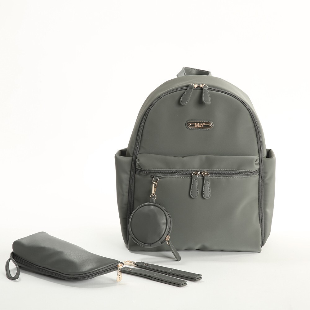 حقيبة ظهر M&Y Diamond للعناية بالأم والطفل 7345 رمادية - 1