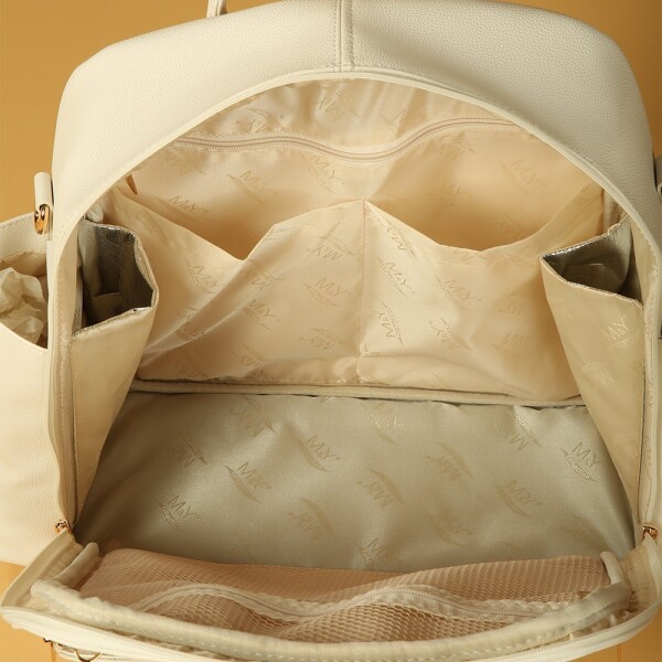 حقيبة ظهر مايا للعناية بالأم والطفل من إم آند واي 7310 كريمية - 4