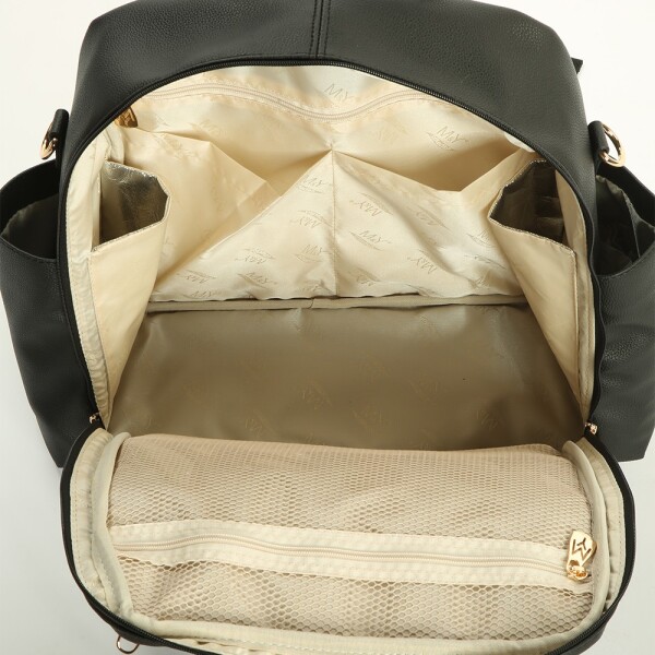 حقيبة ظهر مايا للعناية بالأم والطفل من إم آند واي 7310 باللون الأسود - 4