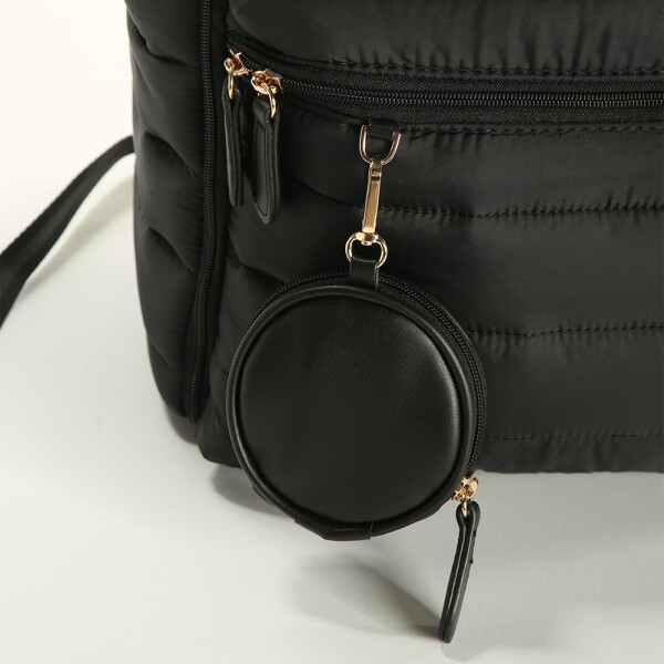 حقيبة ظهر M&Y Puff للعناية بالأم والطفل 7335 باللون الأسود - 4