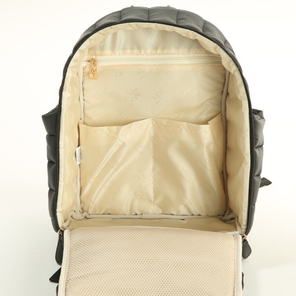 حقيبة ظهر M&Y Puff للعناية بالأم والطفل 7335 باللون الأسود - 5