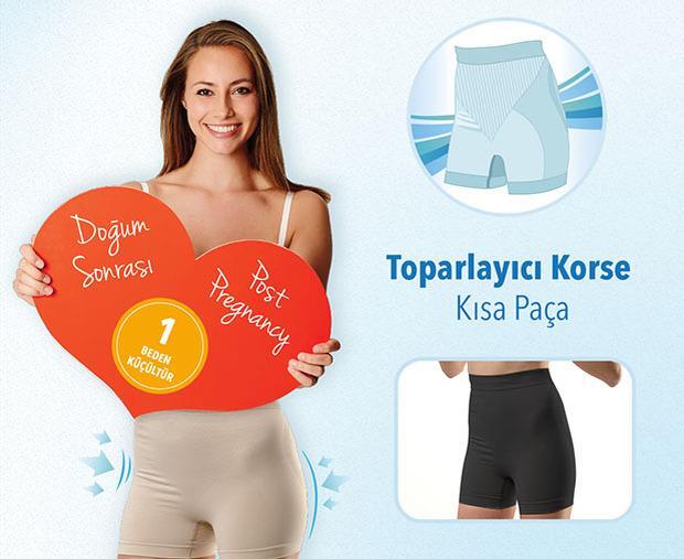 مشد مايسي للتعافي بعد الولادة - ساق قصيرة - أسود - 2