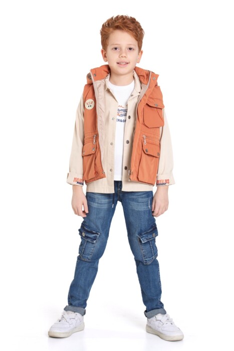 طقم سفلي وعلوي للأولاد من عمر 6 إلى 9 سنوات 13082 - 1