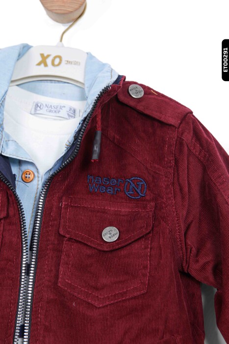 12073 طقم بنطلون للأولاد، جاكيت بياقة بولو، يمكن ارتداؤه على الوجهين، من 2 إلى 5 سنوات - 7