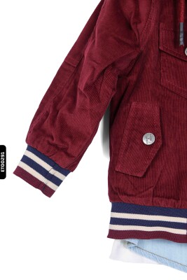 12073 طقم بنطلون للأولاد، جاكيت بياقة بولو، يمكن ارتداؤه على الوجهين، من 2 إلى 5 سنوات - 8