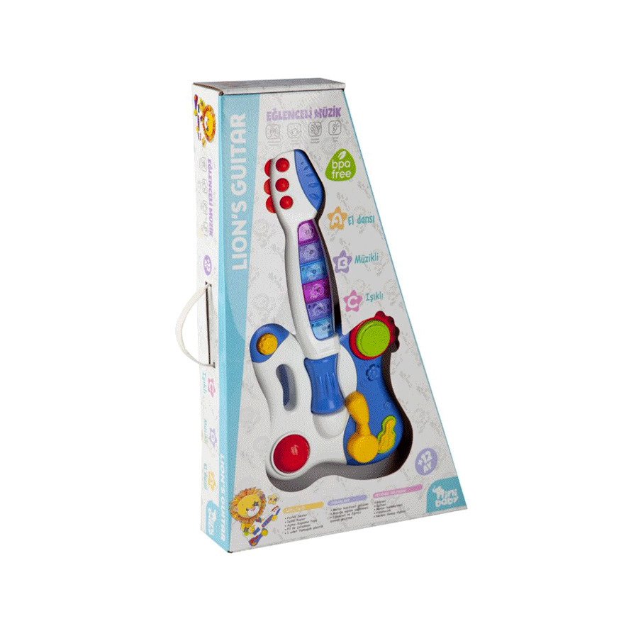 Nini Baby Gitar Işıklı Müzikli ER-205-206 Mavi - 1