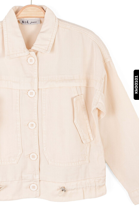 قميص بناتي بياقة مدببة وجيب مزدوج وأزرار من 8 إلى 14 سنة 36707 - 5