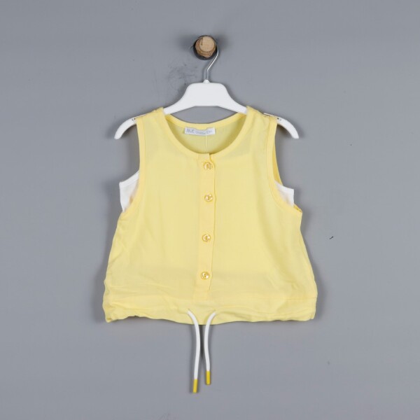 P-003461 (nk 32503) Kız Lets Go 2lı Bluz 4-8 Yaş Sarı - 2