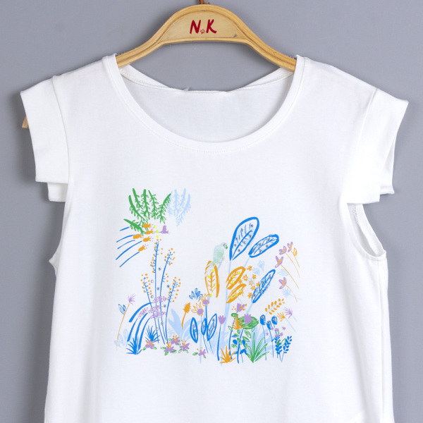 P-003492 (nk 32378) Kız Fulya Badi 8-14 Yaş Ekru - Mavi - NK KİDS