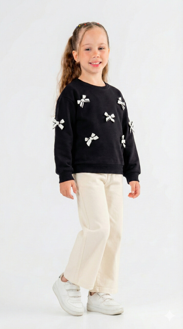 طقم بدلة بناتي مكون من قطعتين للأعمار من 8 إلى 14 عامًا SET0398 - 1