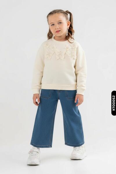 طقم بناتي مكون من قطعتين من عمر 4 إلى 8 سنوات SET0411 - NK KİDS