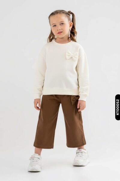 طقم بناتي مكون من قطعتين من عمر 4 إلى 8 سنوات SET0412 - NK KİDS
