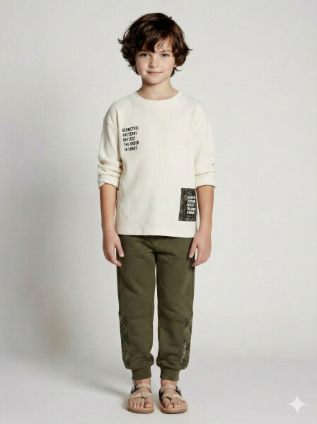 طقم رياضي مكون من 3 قطع للأولاد من عمر 8 إلى 14 عامًا SET0456 - 4