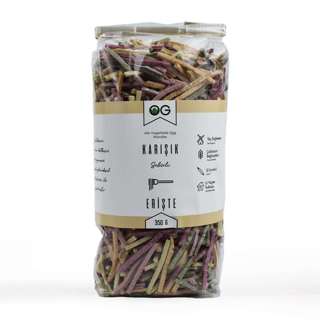OG Natural Karışık Sebzeli Ev Eriştesi 350 Gr - 1