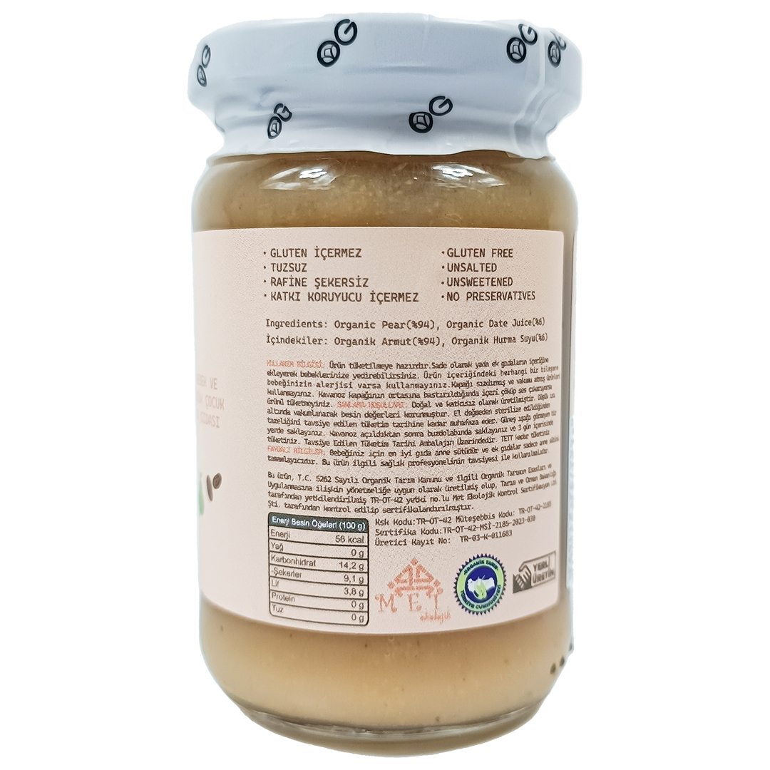 OG Natural Organik Hurmalı Armut Püresi 105 Gr - 3