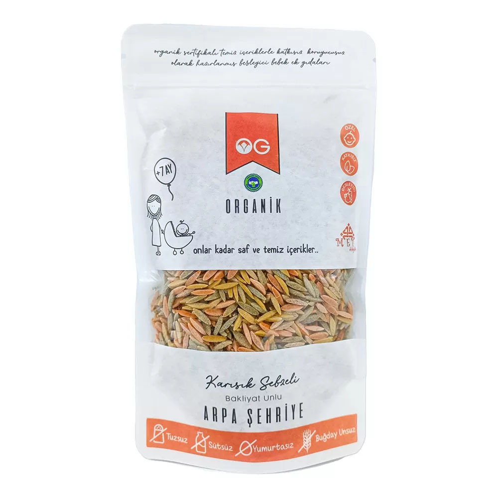 OG Natural Organik Karışık Sebzeli Bakliyat Unlu Arpa Şehriye 250 Gr - 1