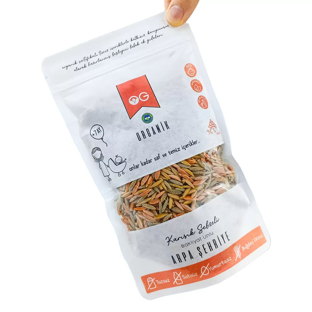 OG Natural Organik Karışık Sebzeli Bakliyat Unlu Arpa Şehriye 250 Gr - 3